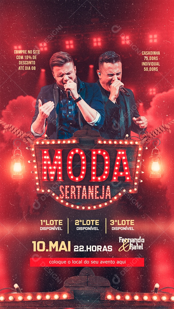 Flyer Story Noitada Vip Social Media PSD Editável