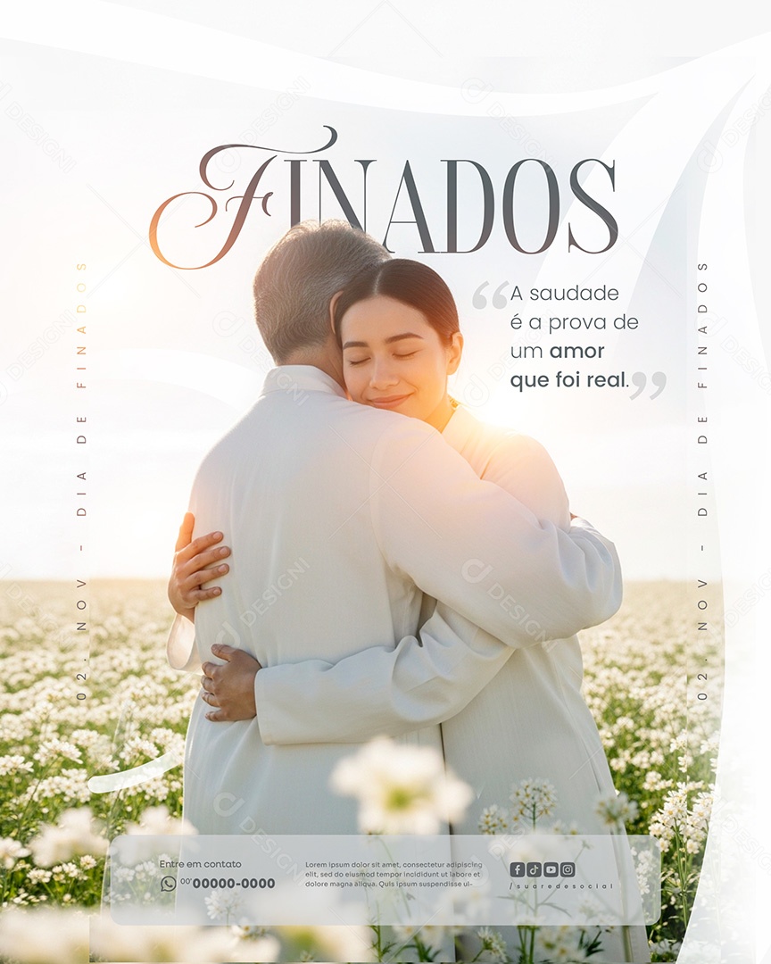 Dia de Finados 02 de Novembro Social Media PSD Editável