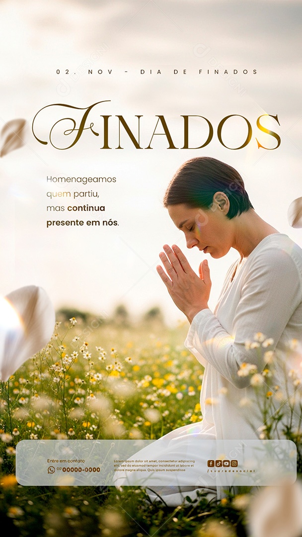 Story Dia de Finados 02 de Novembro Social Media PSD Editável