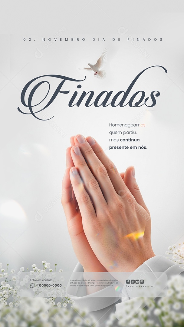 Story Dia de Finados 02 de Novembro Social Media PSD Editável