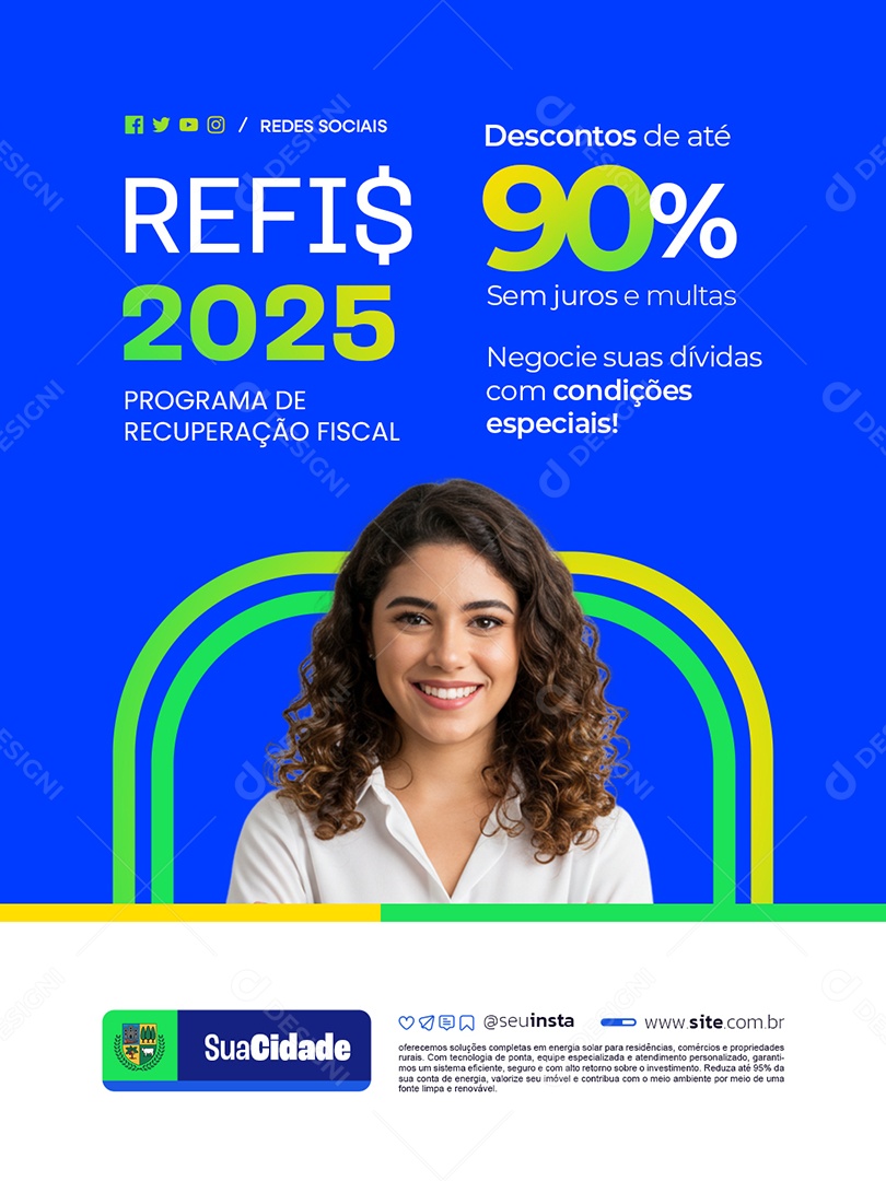 Refis 2025 Programa de Recuperação Fiscal Social Media PSD Editável