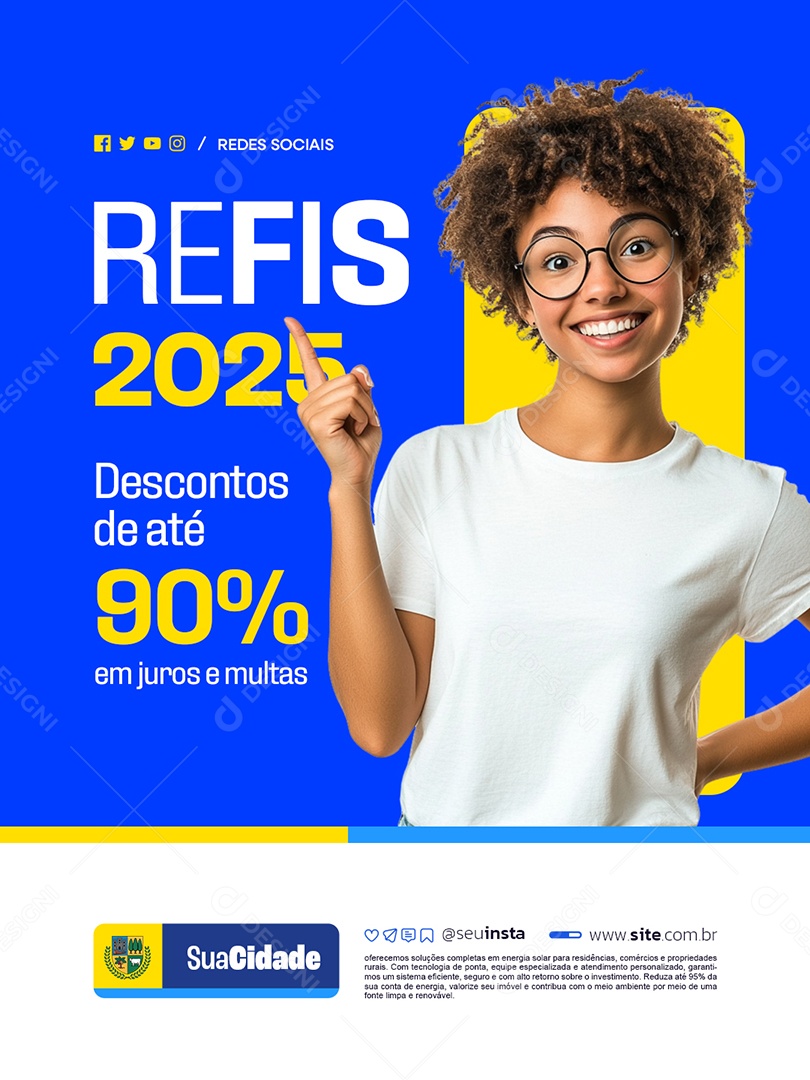 Refis 2025 Descontos de Até 90% em Juros e Multas Social Media PSD Editável