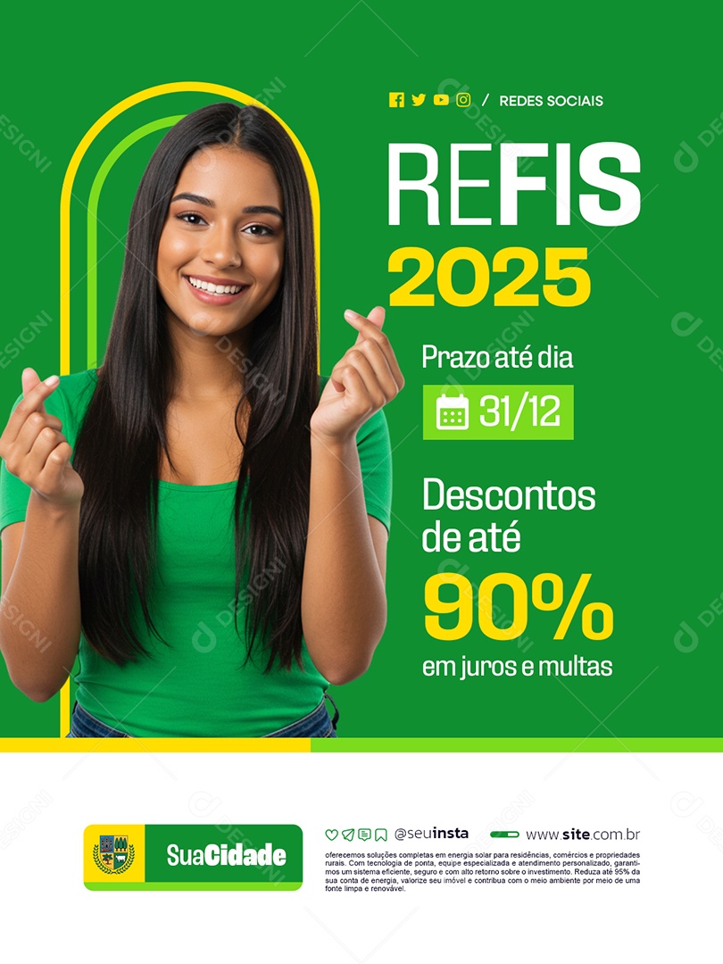 Refis 2025 Descontos de Até 90% em Juros e Multas Social Media PSD Editável