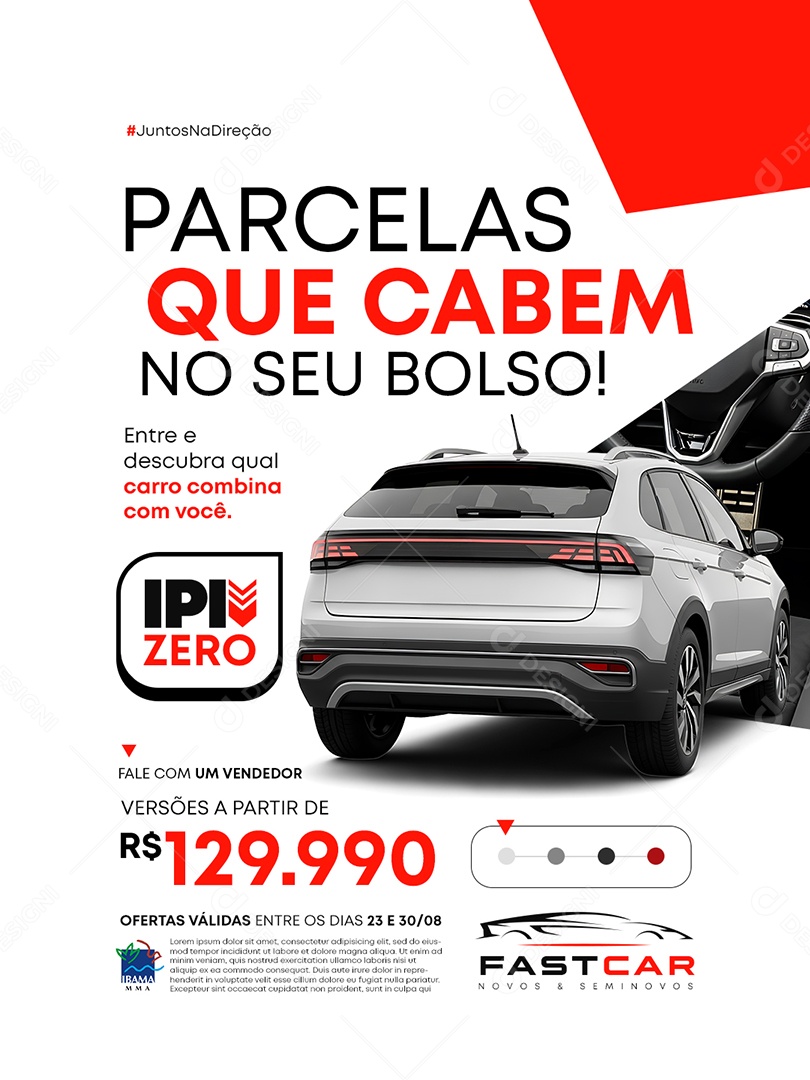 Concessionária Parcelas Que Cabem no Seu Bolso Social Media PSD Editável