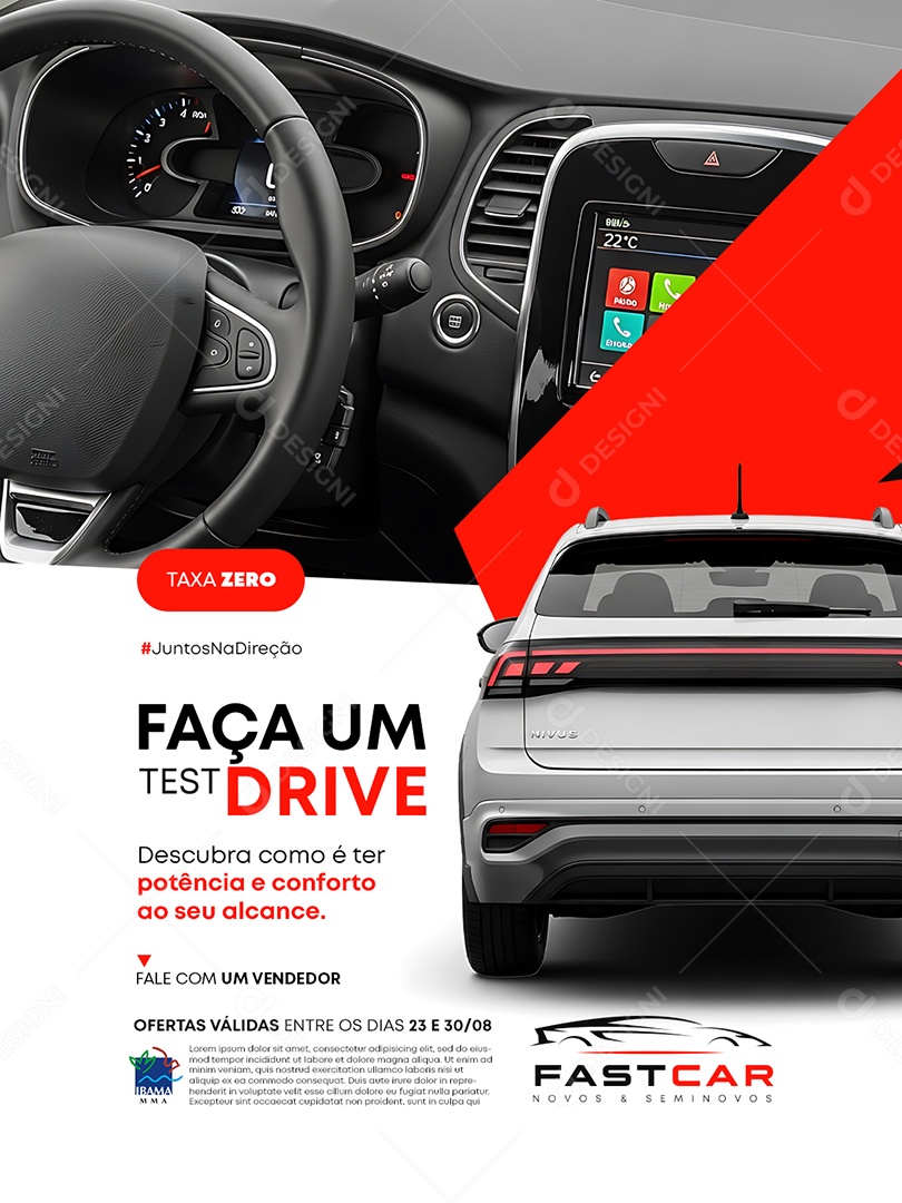 Concessionária Faça Um Test Drive Social Media PSD Editável