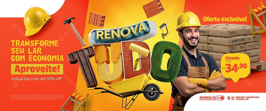 Renova Tudo Banner Social Media PSD Editável