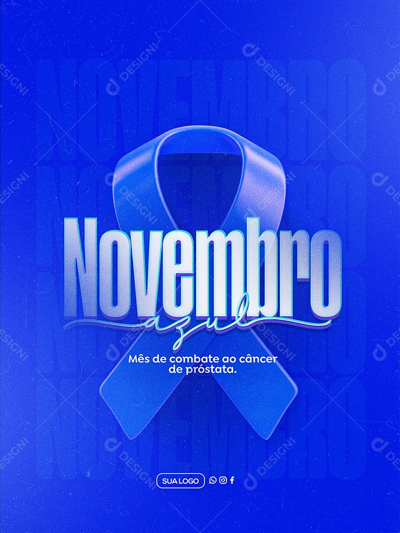 Novembro Azul Mês de Combate ao Câncer de Próstata Social Media PSD Editável