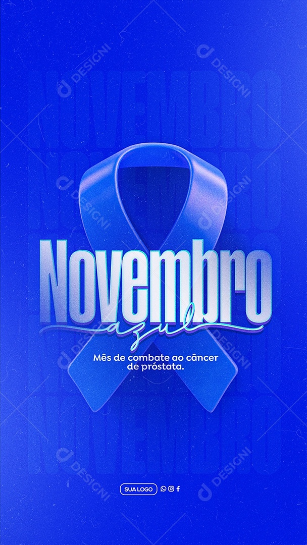 Story Novembro Azul O Silêncio Mata Social Media PSD Editável