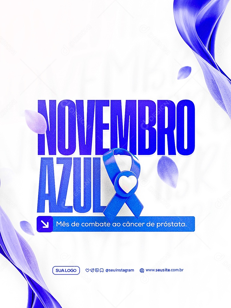 Novembro Azul Mês De Combate ao Câncer de Próstata Social Media PSD Editável