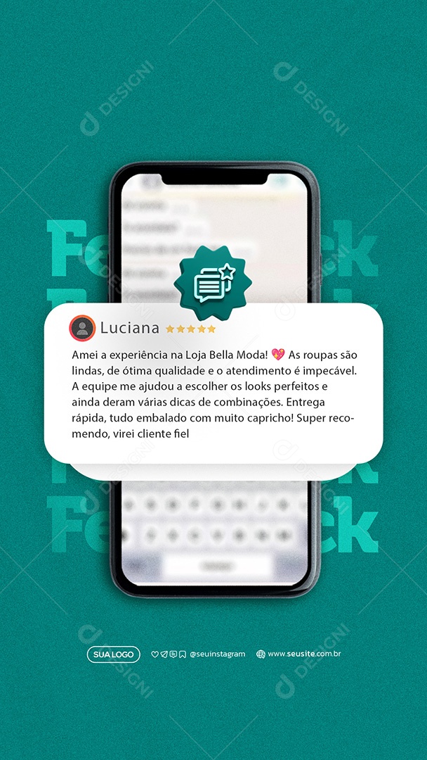 Stroy Feedback Avaliações Social Mwedia PSD Editável