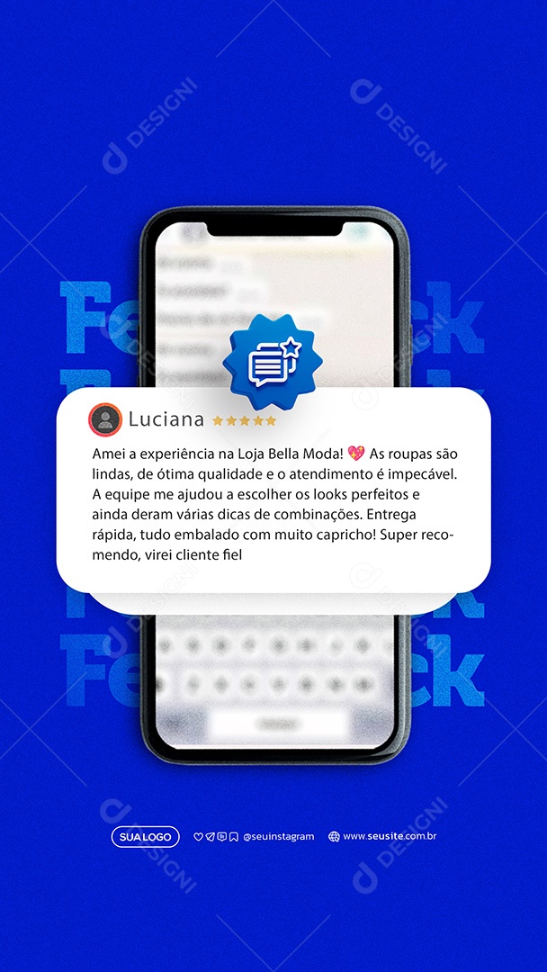Stroy Feedback Avaliações Social Mwedia PSD Editável