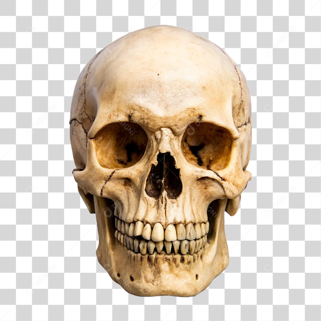 Caveira Antiga PNG Transparente