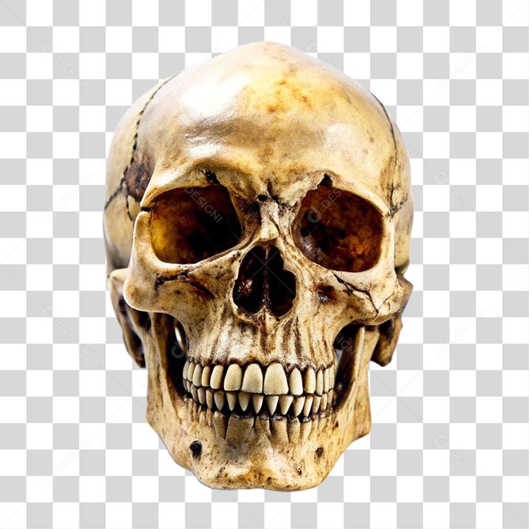 Caveira Antiga PNG Transparente