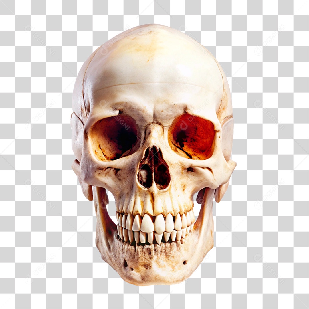 Caveira Antiga PNG Transparente