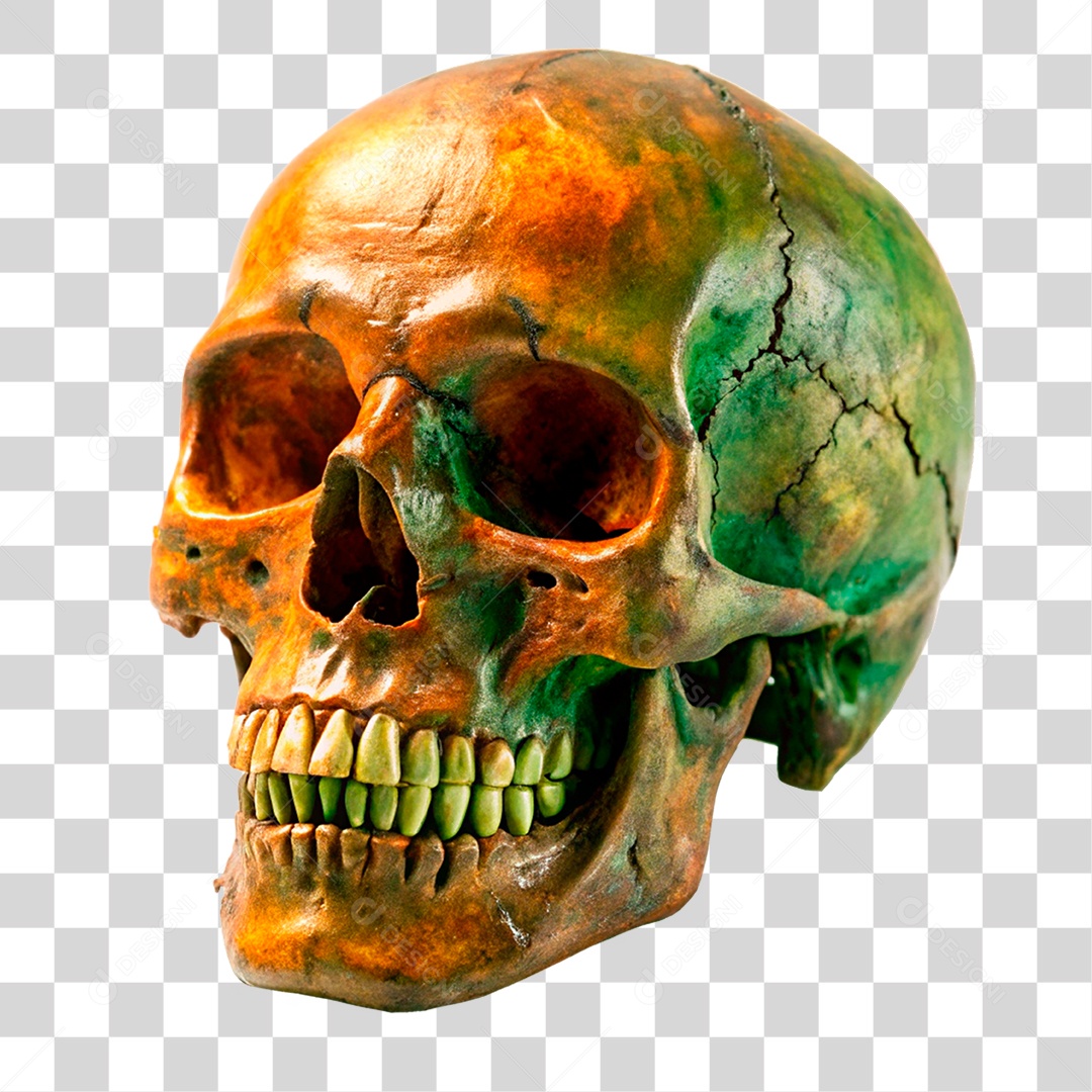 Caveira Antiga PNG Transparente