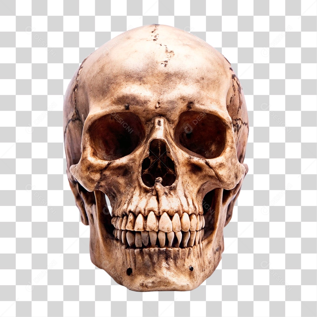 Caveira Antiga PNG Transparente