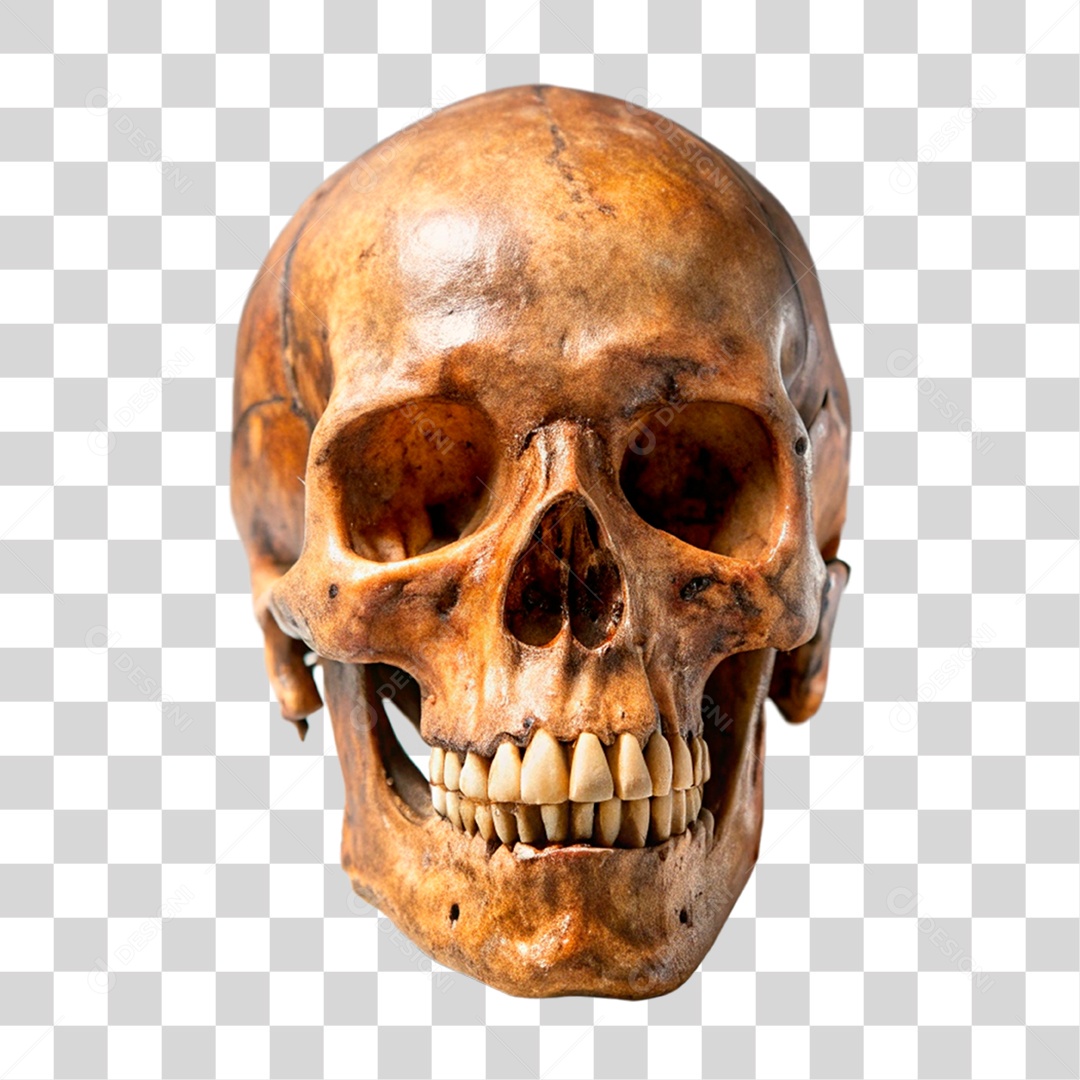 Caveira Antiga PNG Transparente