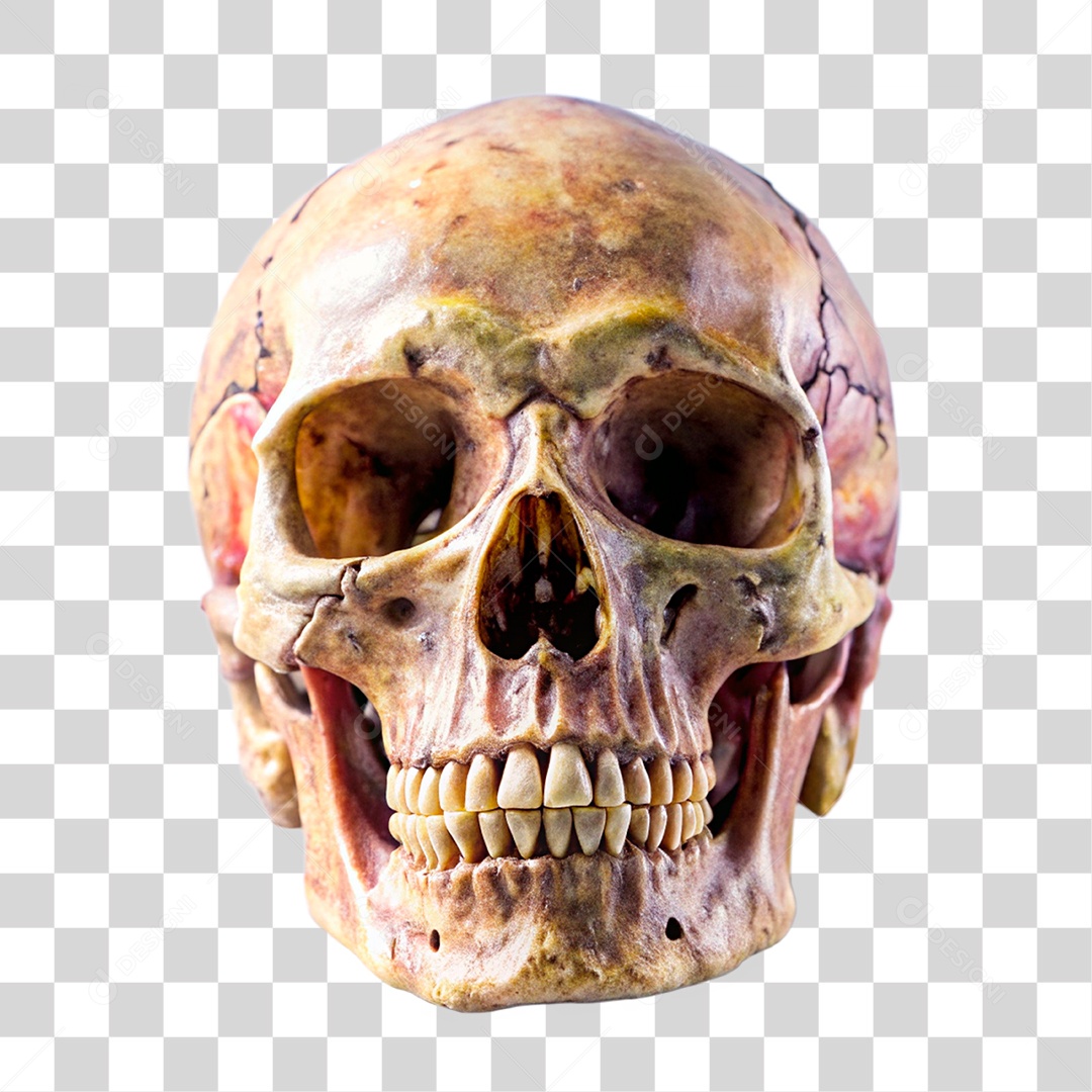 Caveira Antiga PNG Transparente