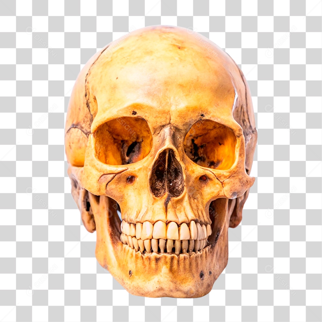 Caveira Antiga PNG Transparente