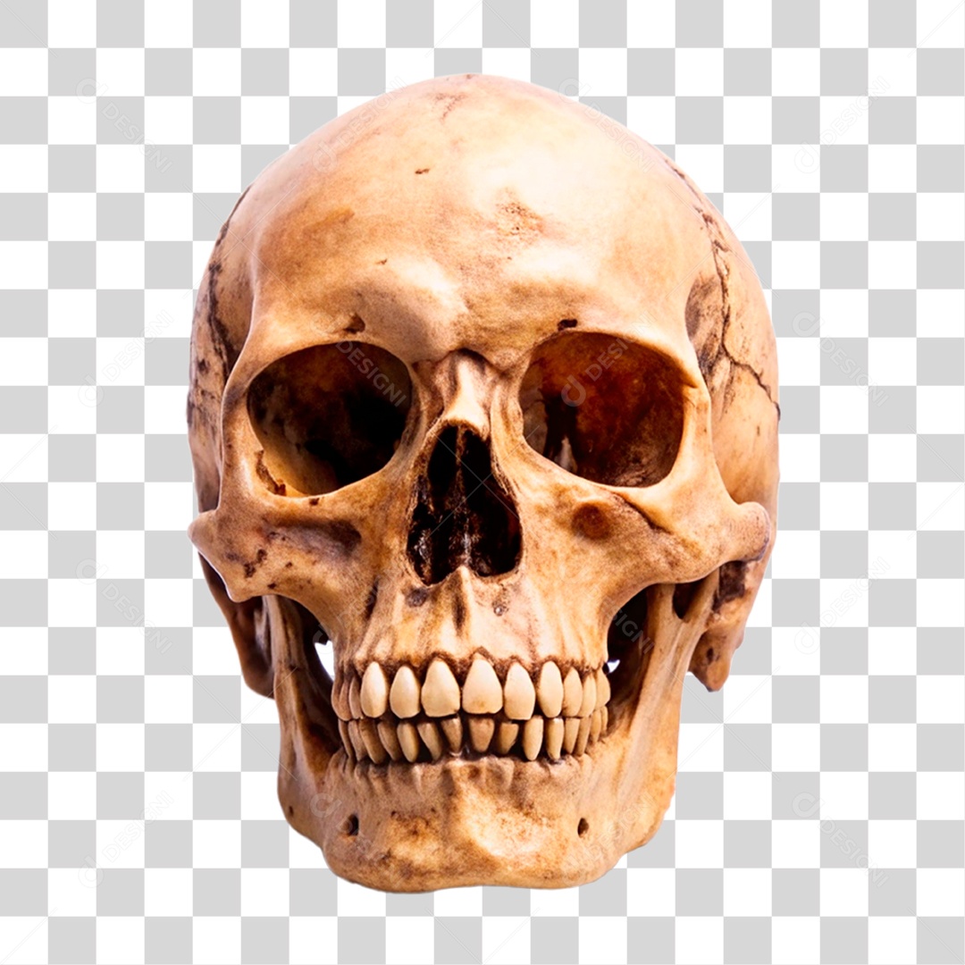Caveira Antiga PNG Transparente