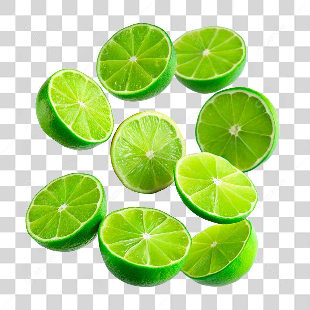 Limões Fatiados PNG Transparente