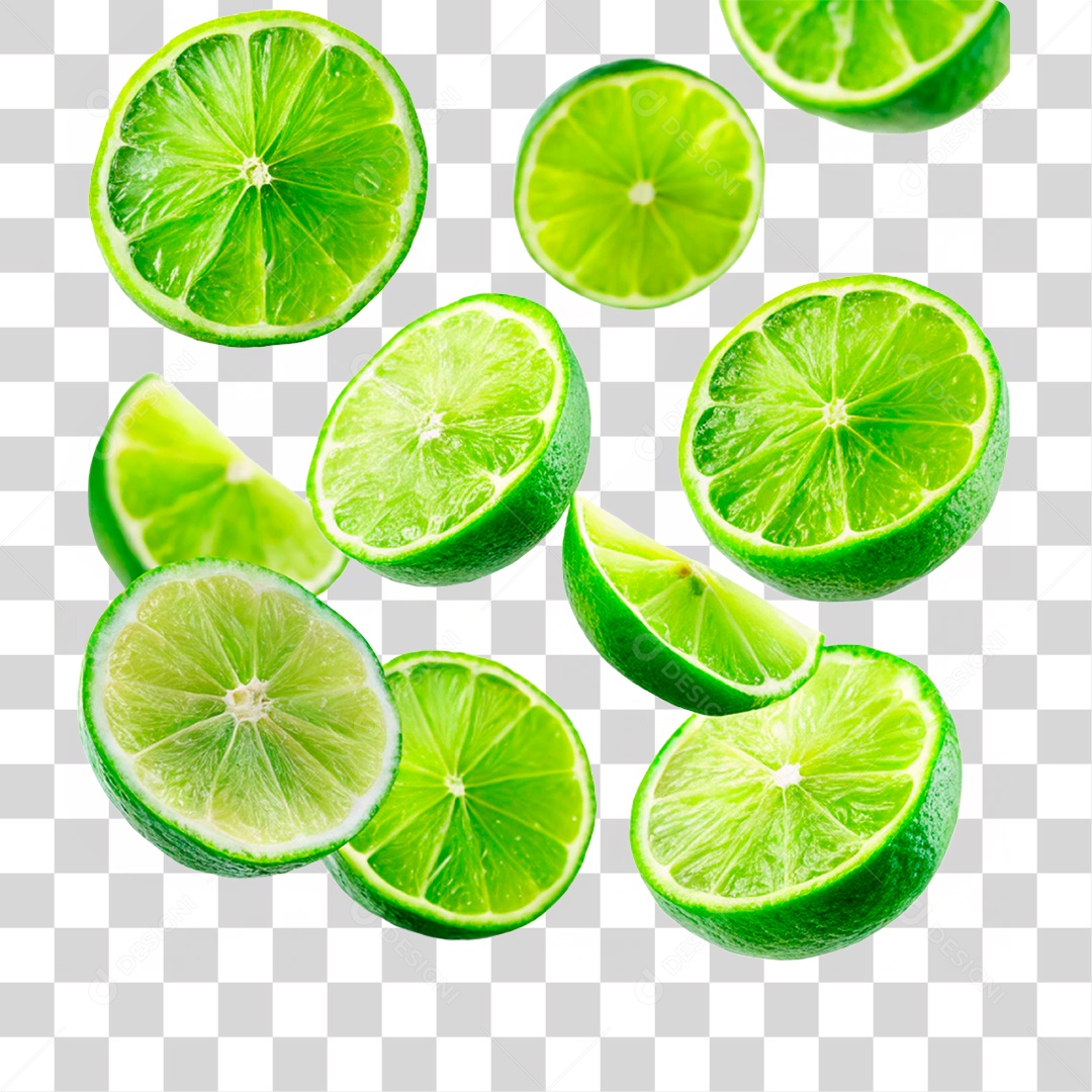 Limões Fatiados PNG Transparente