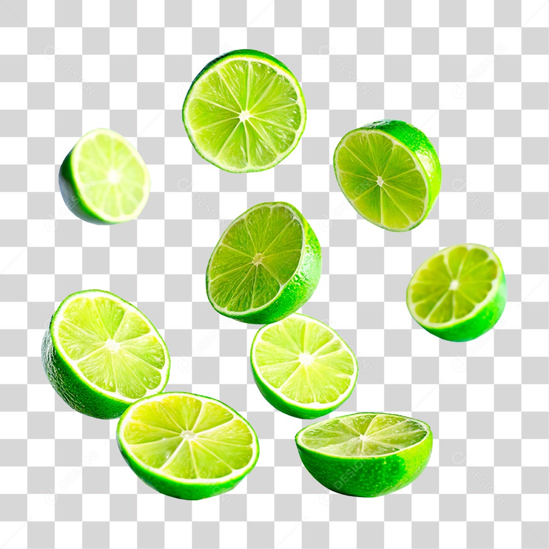 Limões Fatiados PNG Transparente
