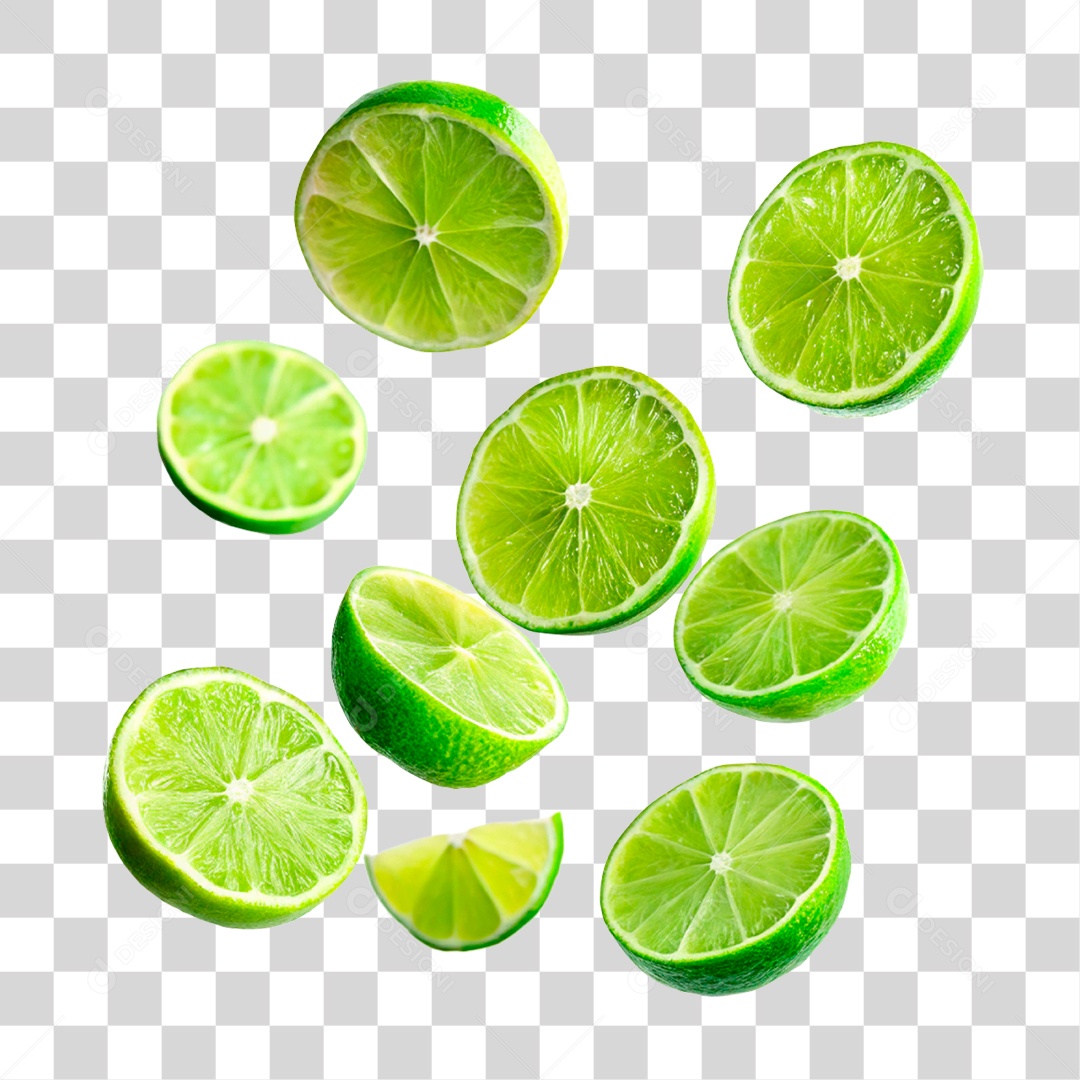 Limões Fatiados PNG Transparente