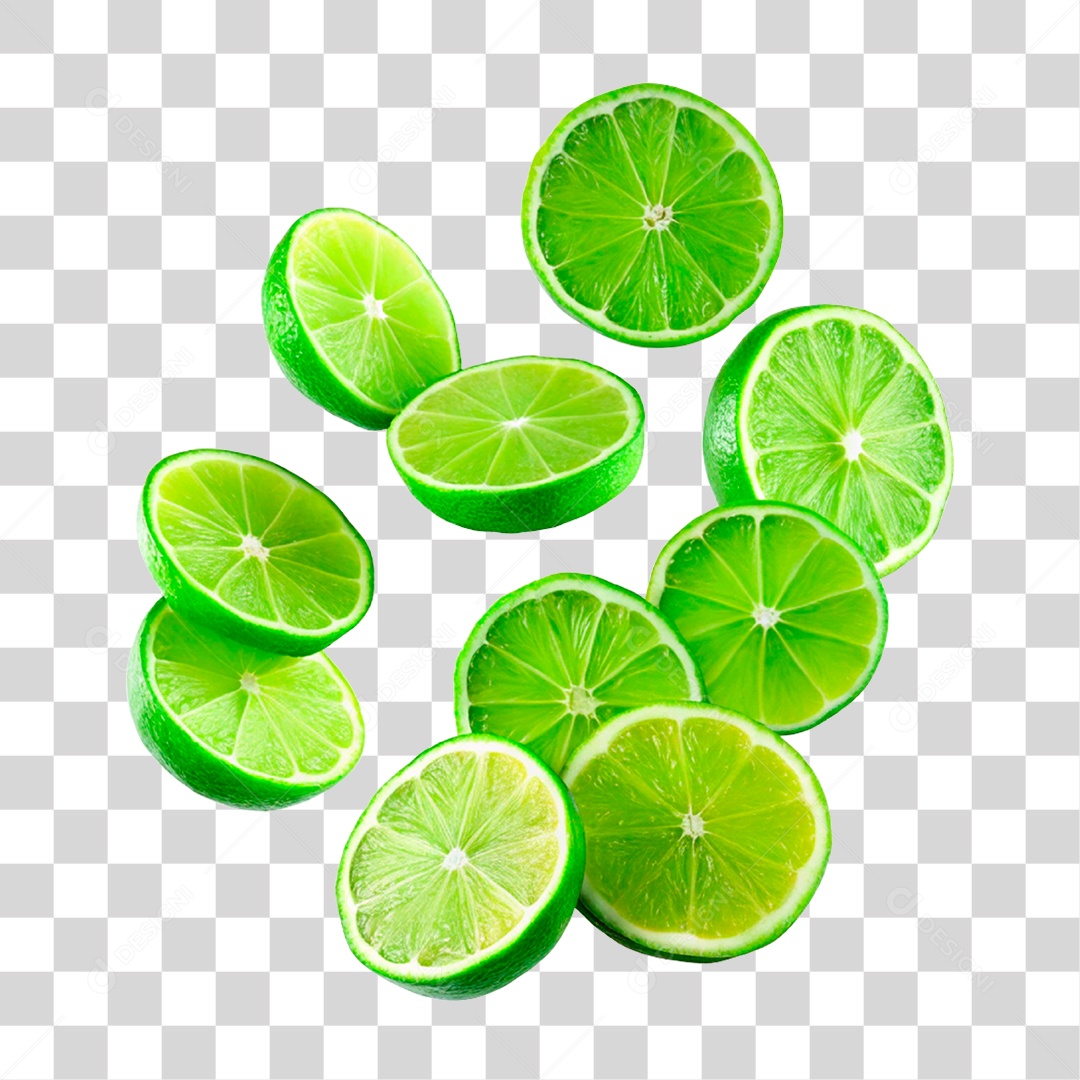 Limões Fatiados PNG Transparente