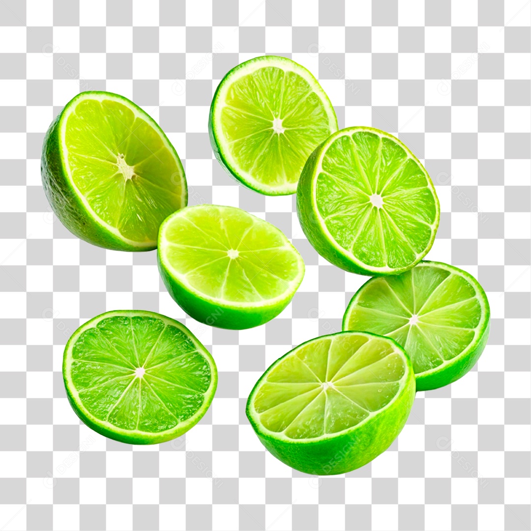 Limões Fatiados PNG Transparente