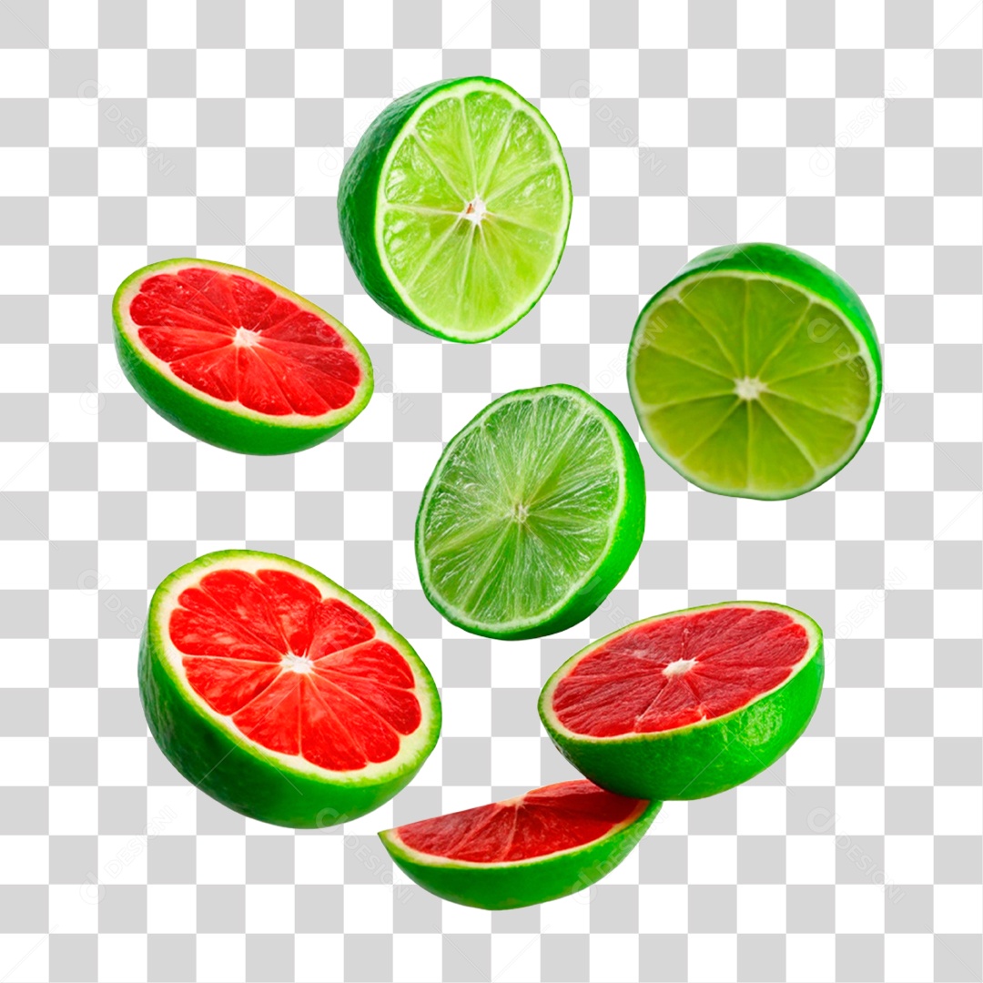 Limões Fatiados PNG Transparente