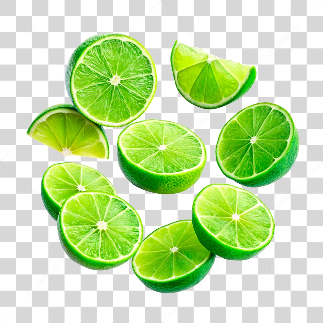 Limões Fatiados PNG Transparente