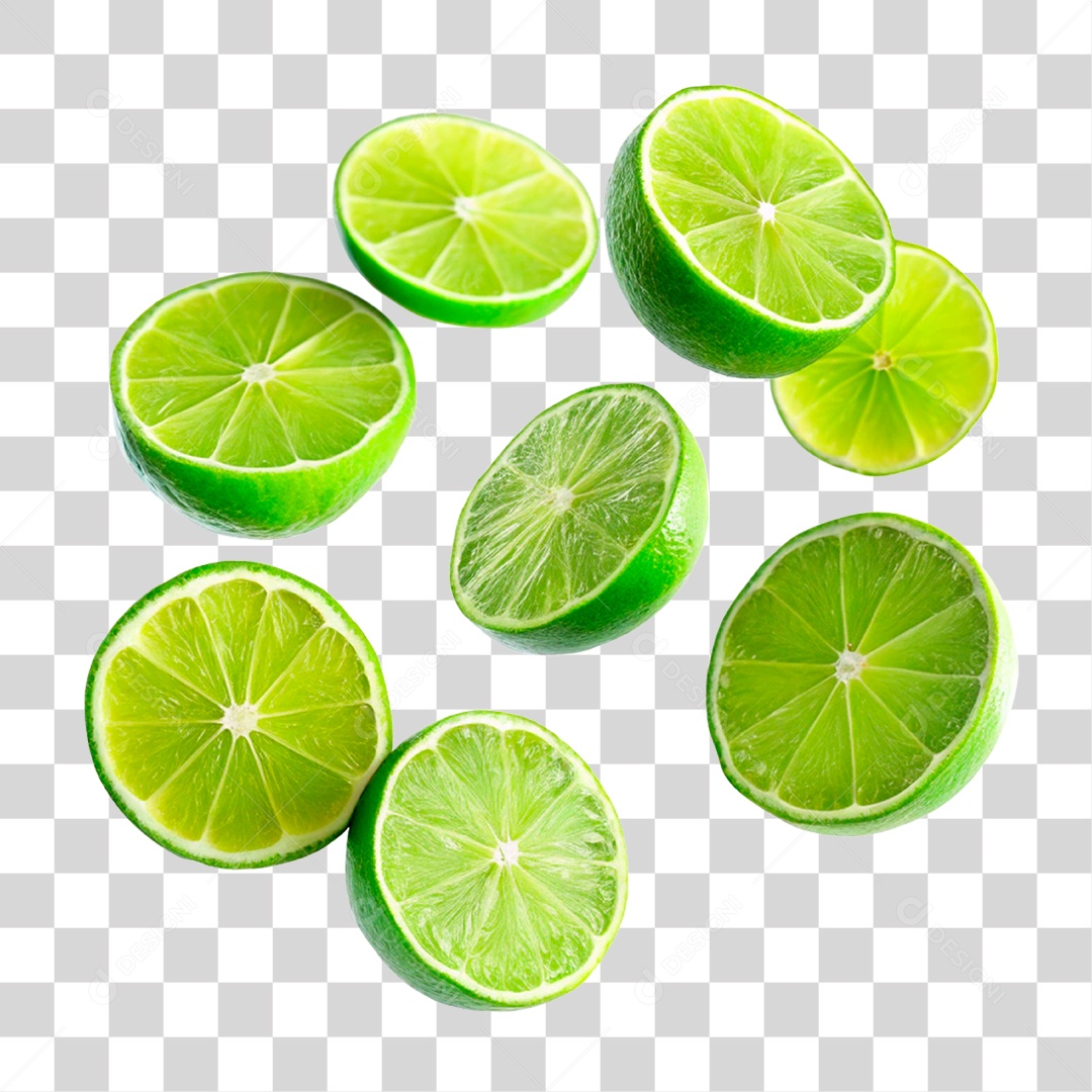 Limões Fatiados PNG Transparente