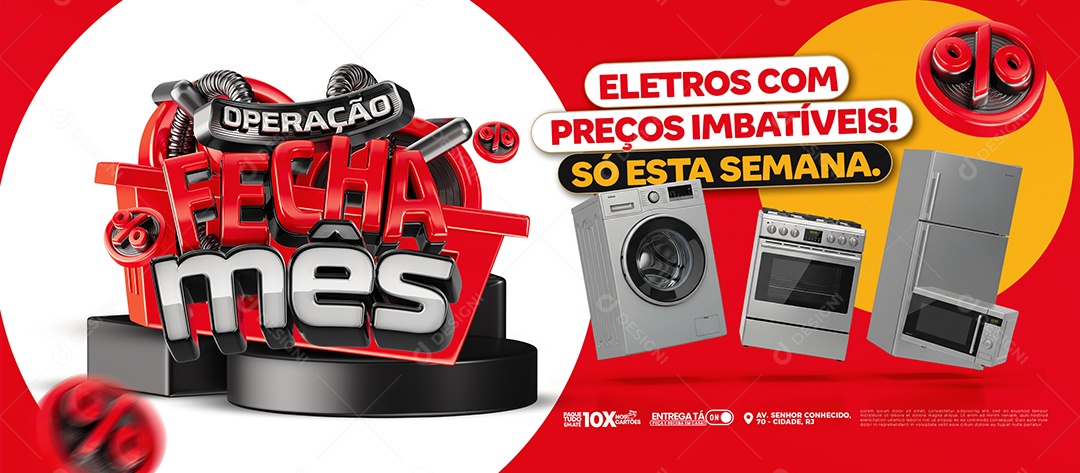 Banner Operação Fecha Mês Social Media PSD Editável