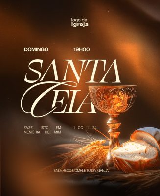 Santa Ceia Domingo PSD Editável