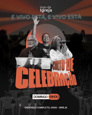 Igreja Culto de Celebração Domingo PSD Editável