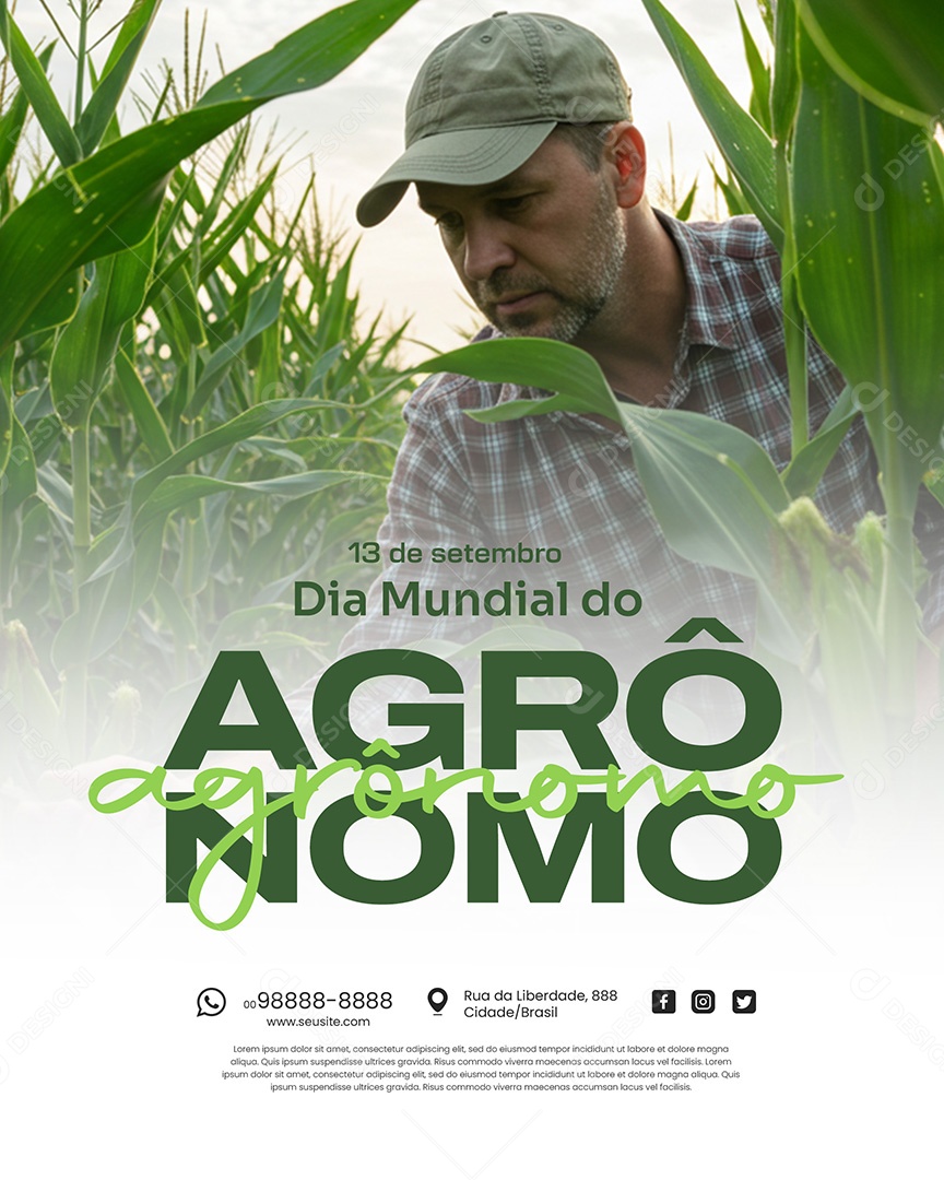 13 de Setembro Dia do Agrônomo Social Media PSD Editável