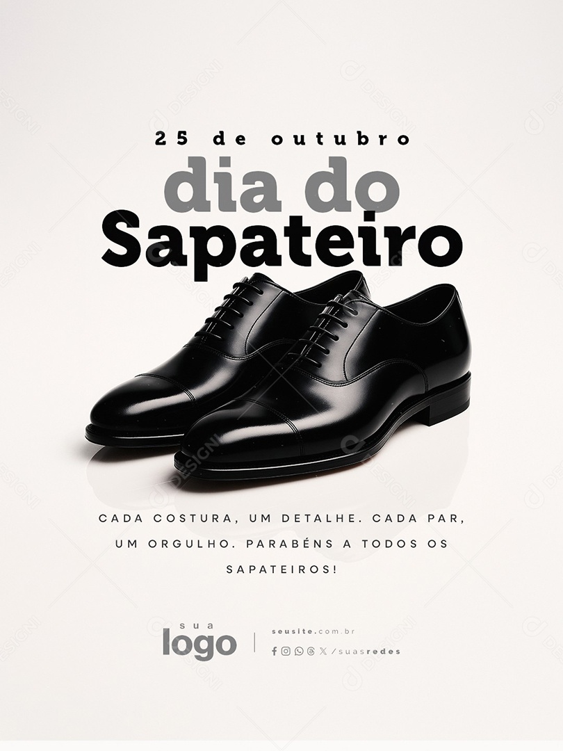 Dia do Sapateiro 25 de Outubro Social Media PSD Editável