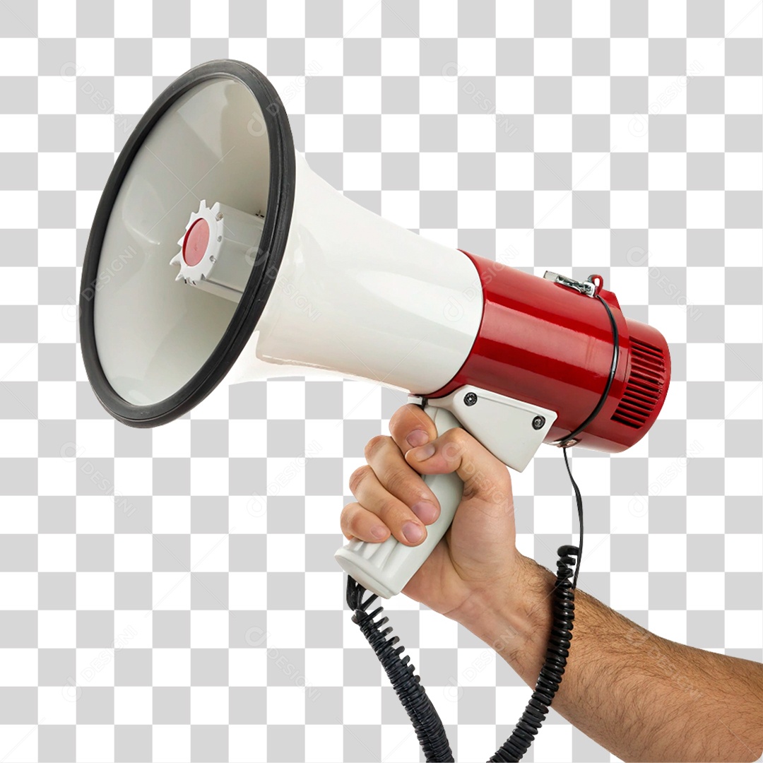 Mão Segurando Megafone PNG Transparente