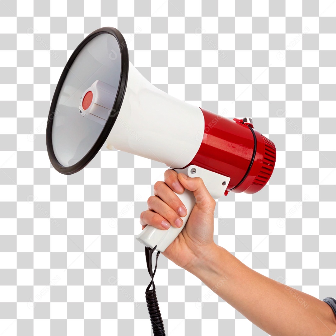 Mão Segurando Megafone PNG Transparente