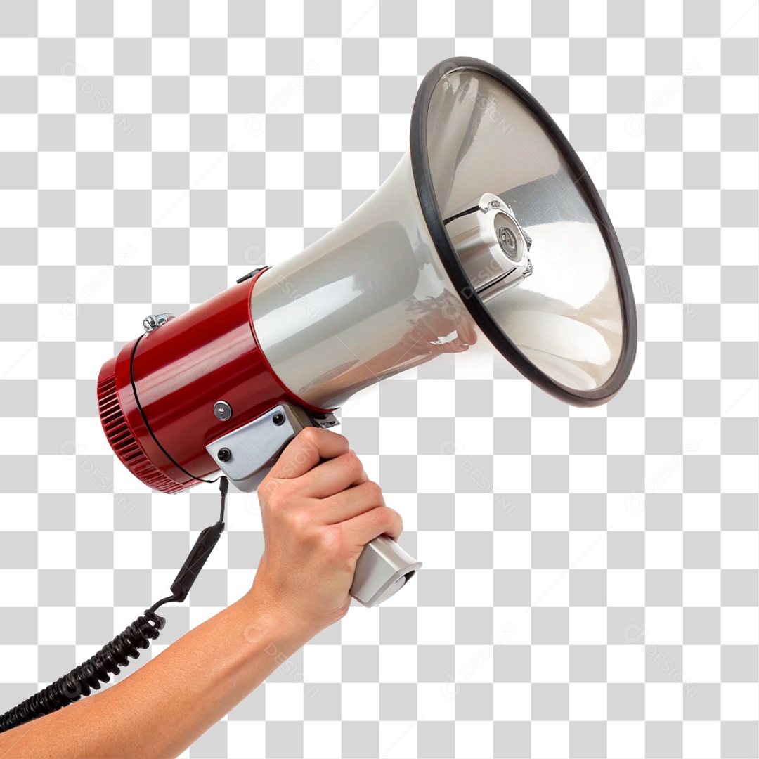 Mão Segurando Megafone PNG Transparente