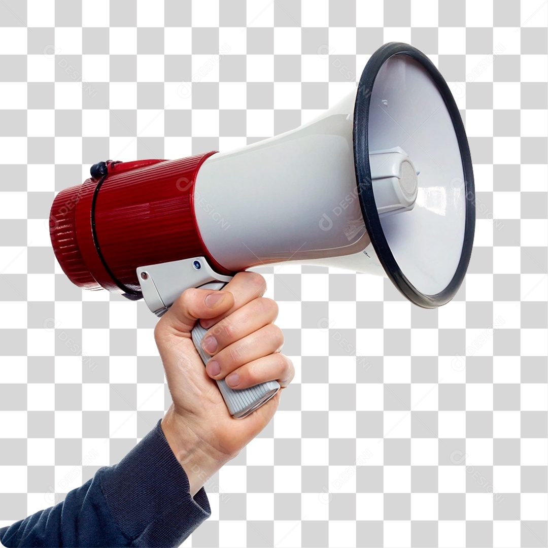 Mão Segurando Megafone PNG Transparente