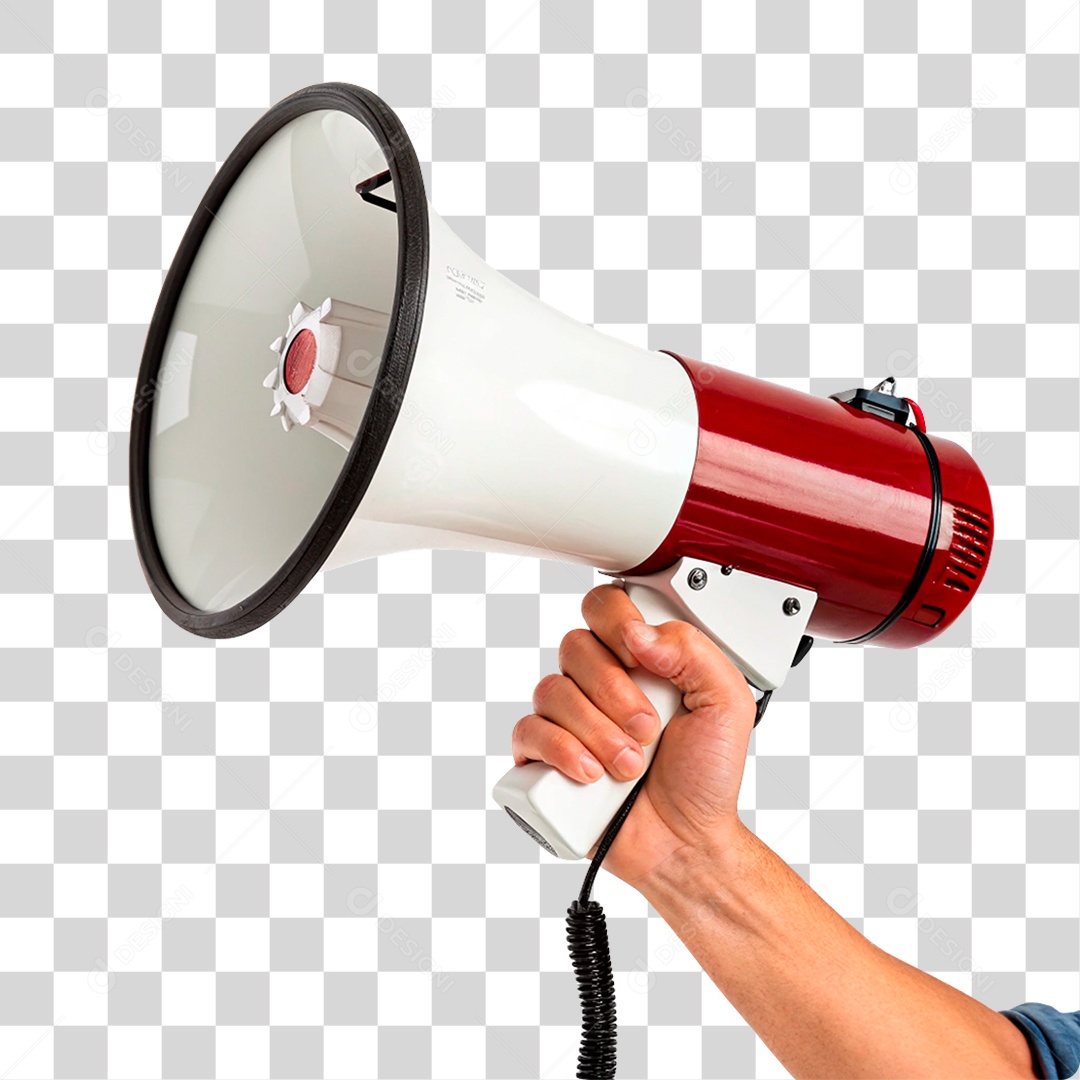 Mão Segurando Megafone PNG Transparente