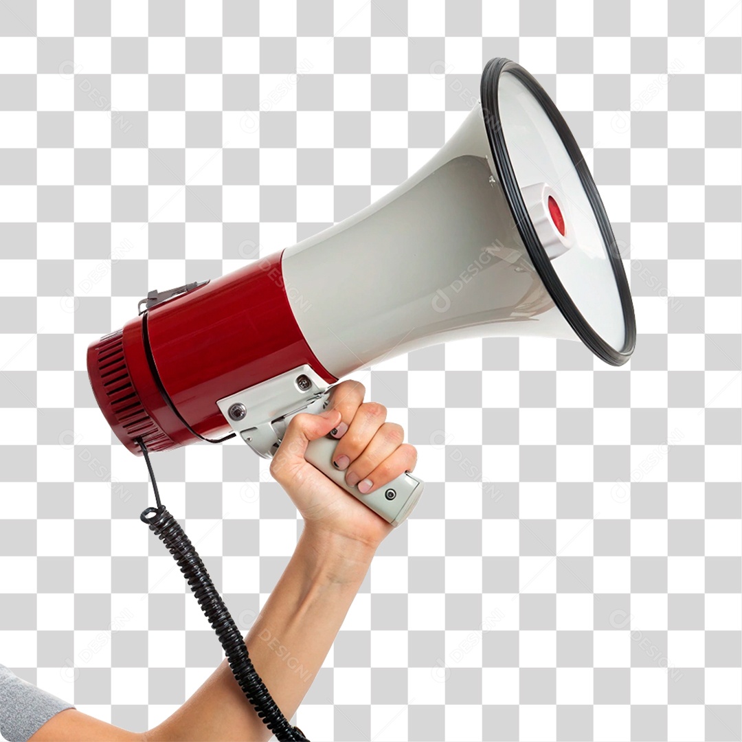 Mão Segurando Megafone PNG Transparente