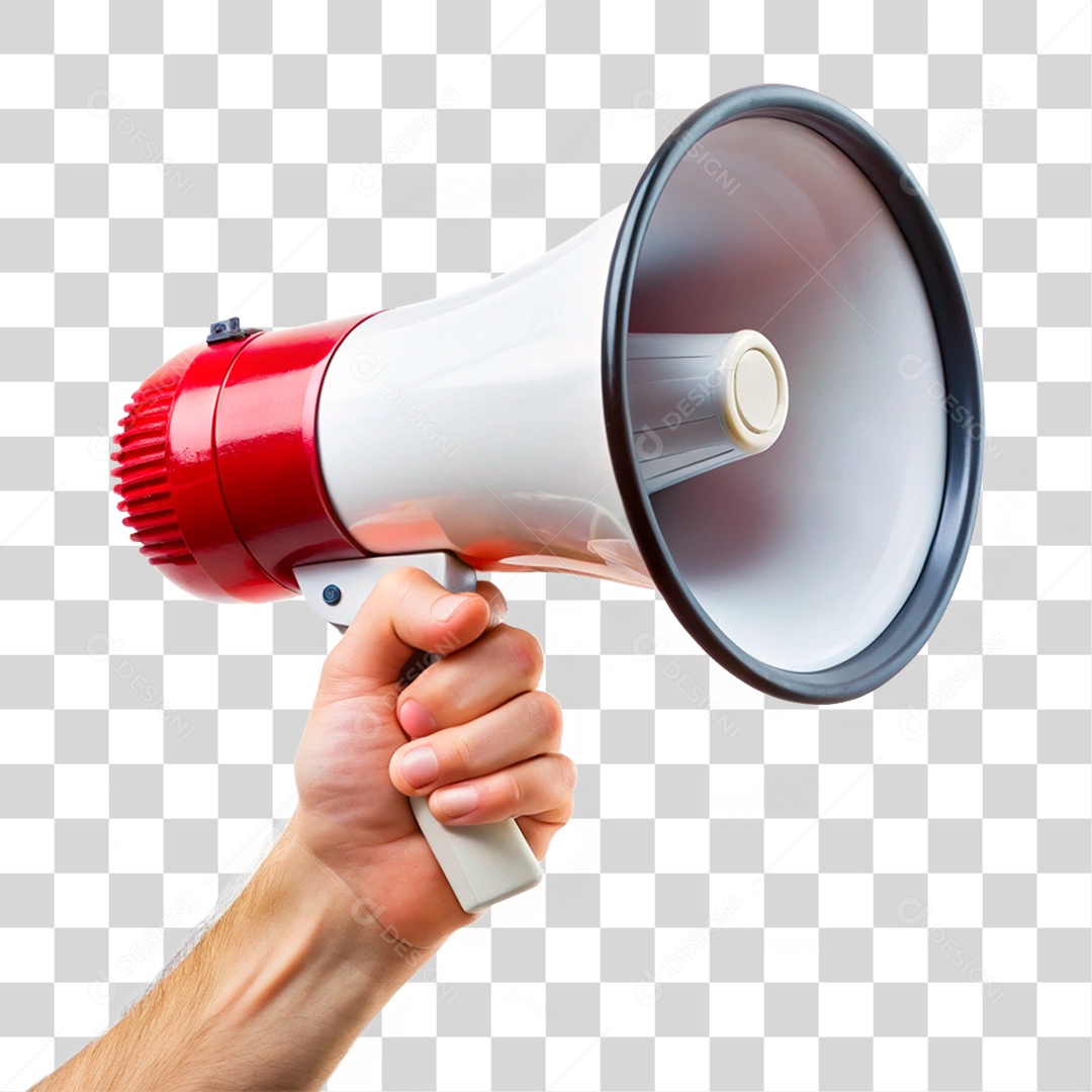 Mão Segurando Megafone PNG Transparente