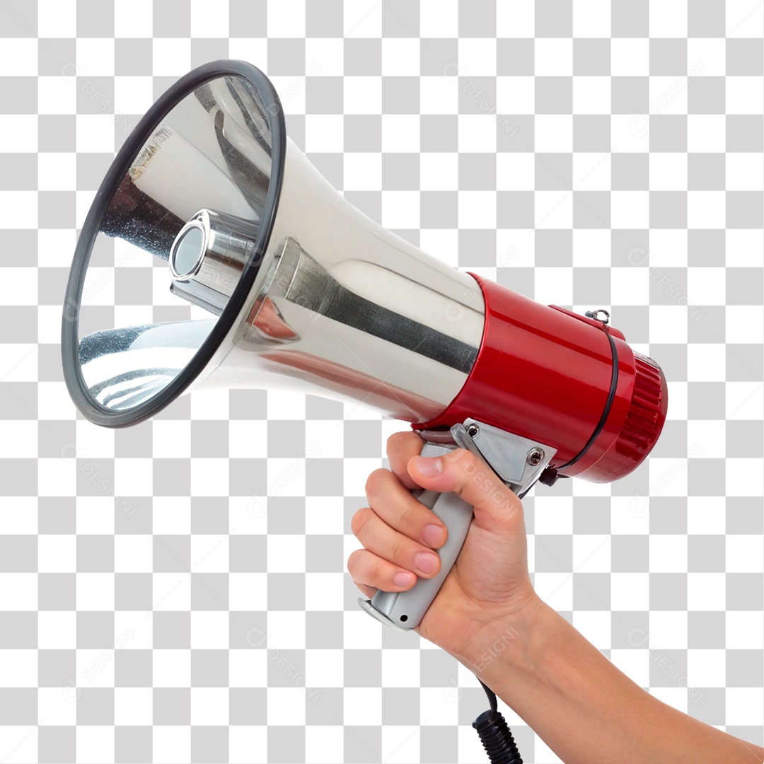 Mão Segurando Megafone PNG Transparente