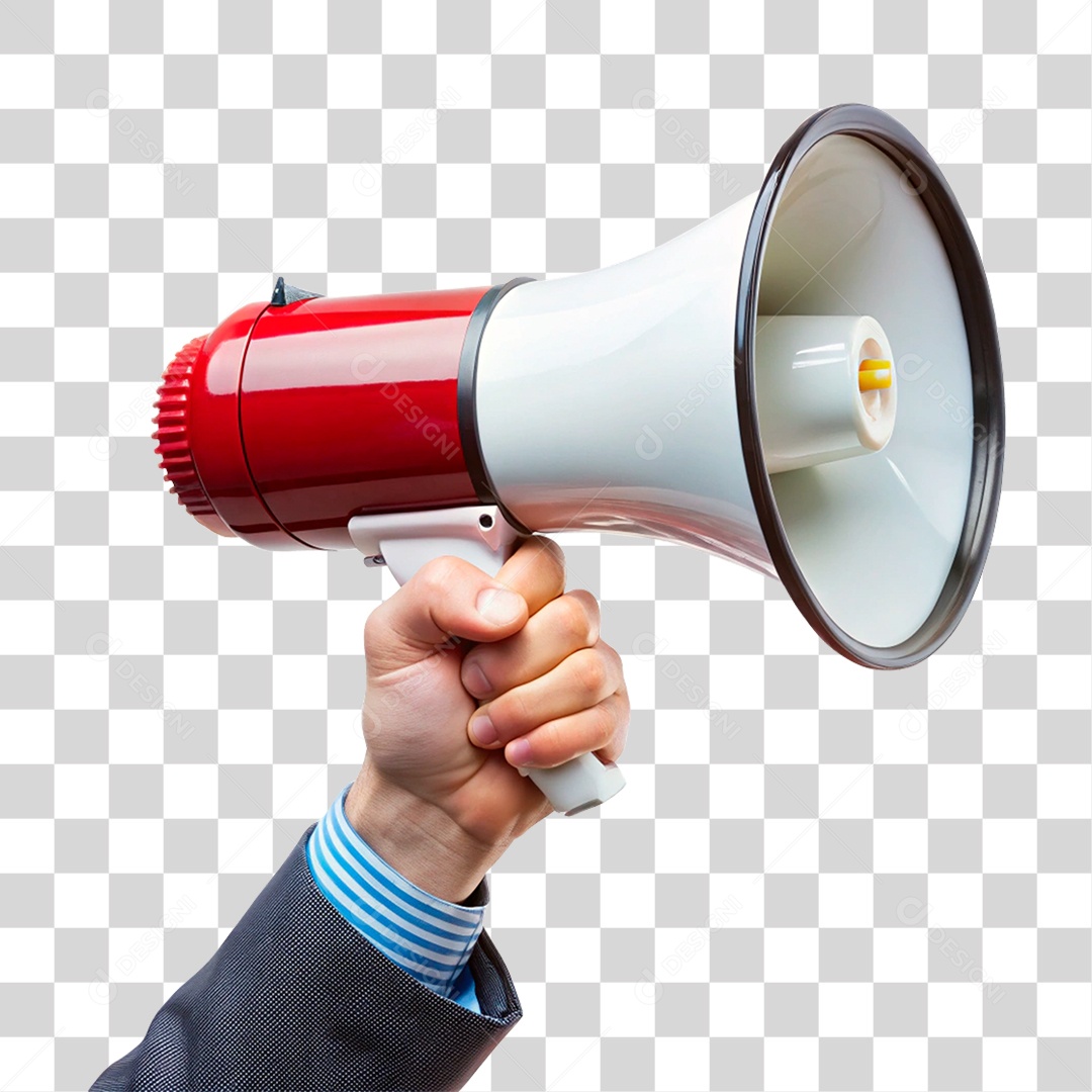 Mão Segurando Megafone PNG Transparente