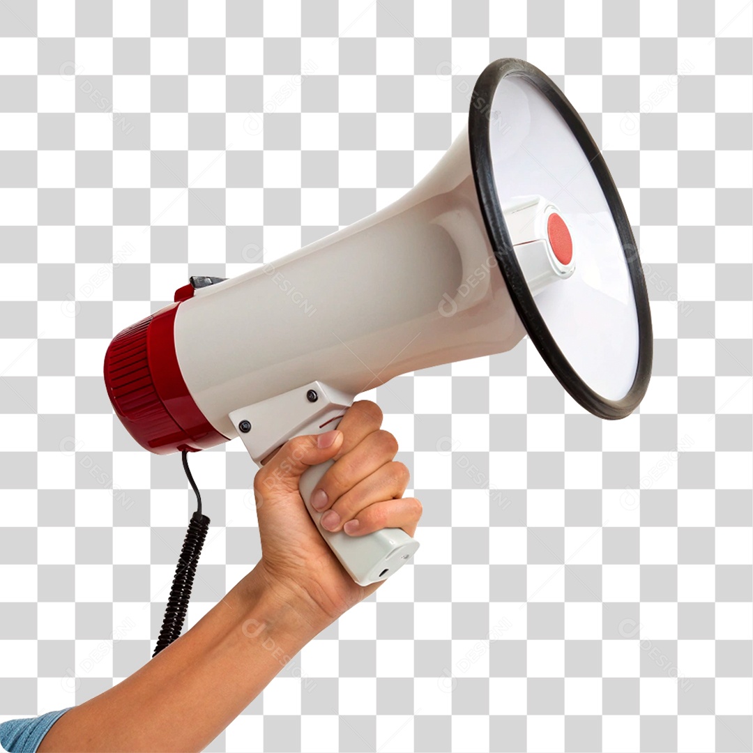 Mão Segurando Megafone PNG Transparente