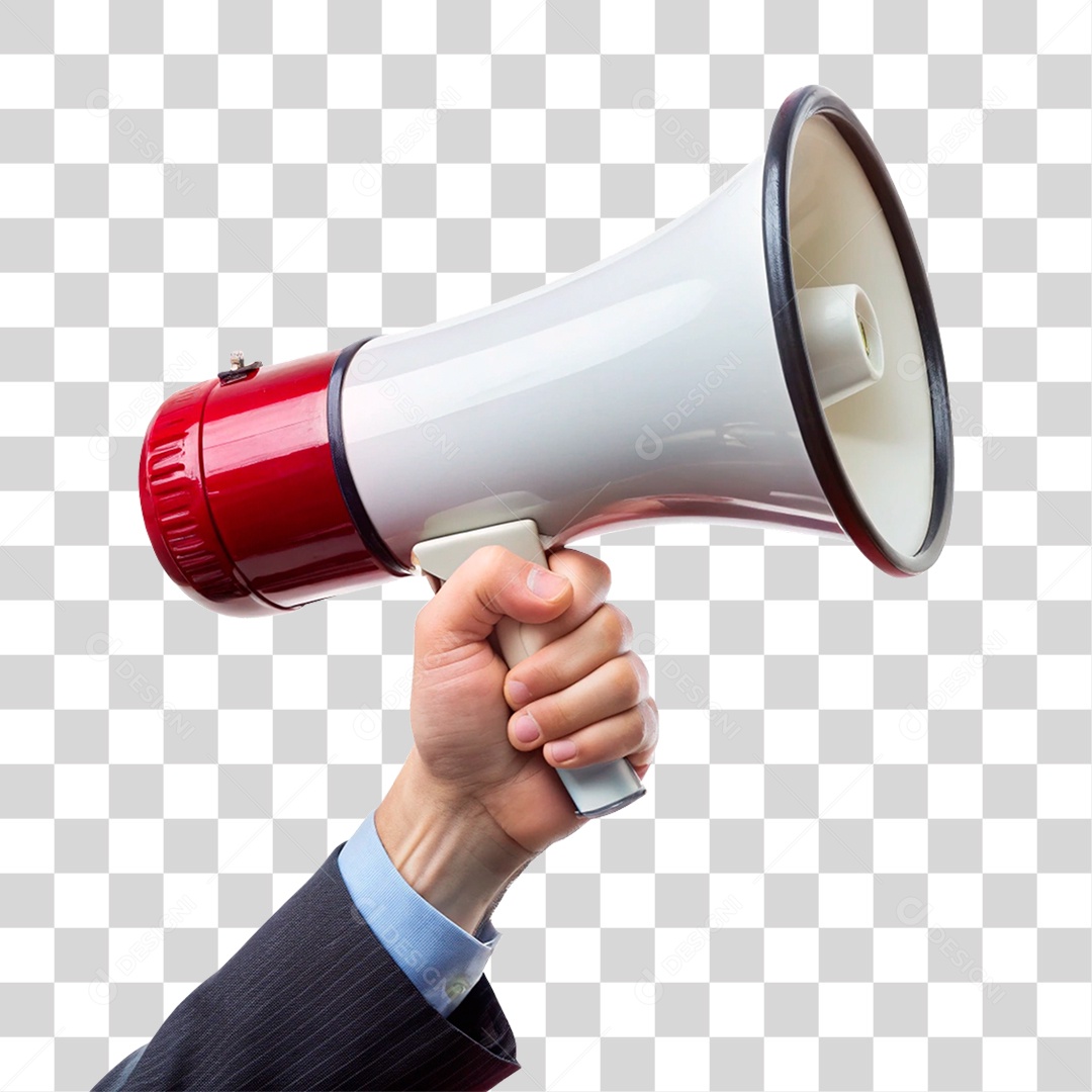Mão Segurando Megafone PNG Transparente