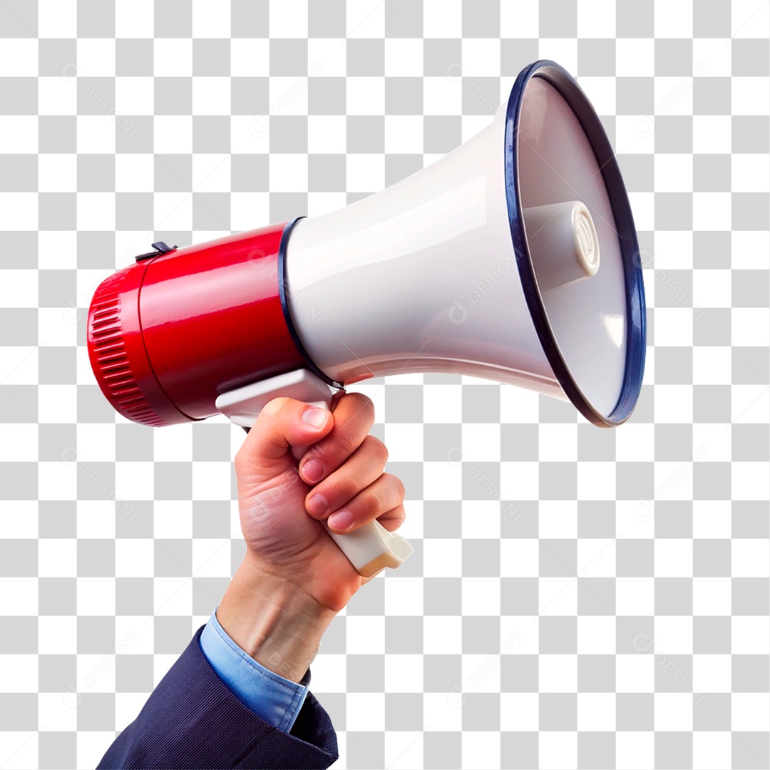Mão Segurando Megafone PNG Transparente